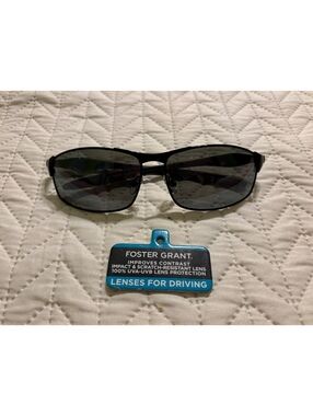 #38- Foster Grant Men's Black Polarized Sunglasses